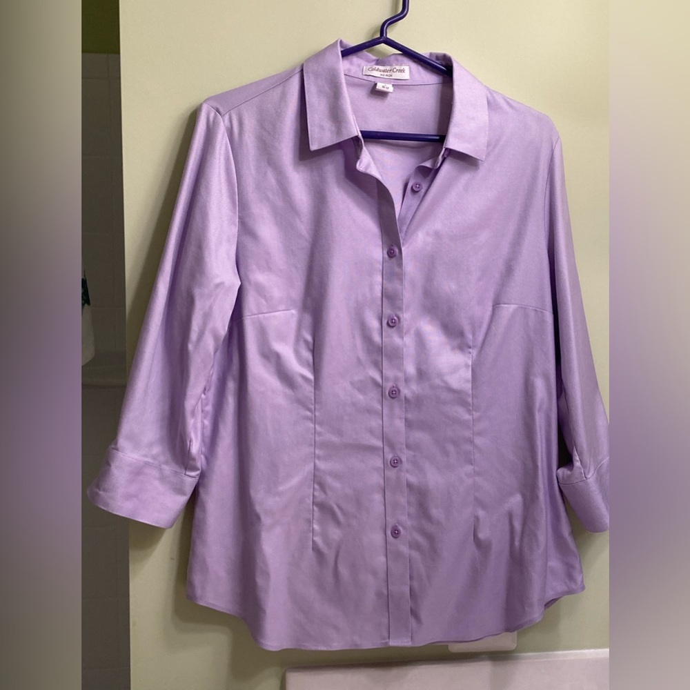 Coldwater Creek 3/4 Sleeve Blouse Size M (10-12) No Iron Beautiful for Spring.